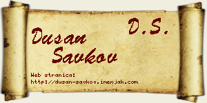 Dušan Savkov vizit kartica